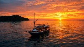Mari Fiery Sunset Drone Shot