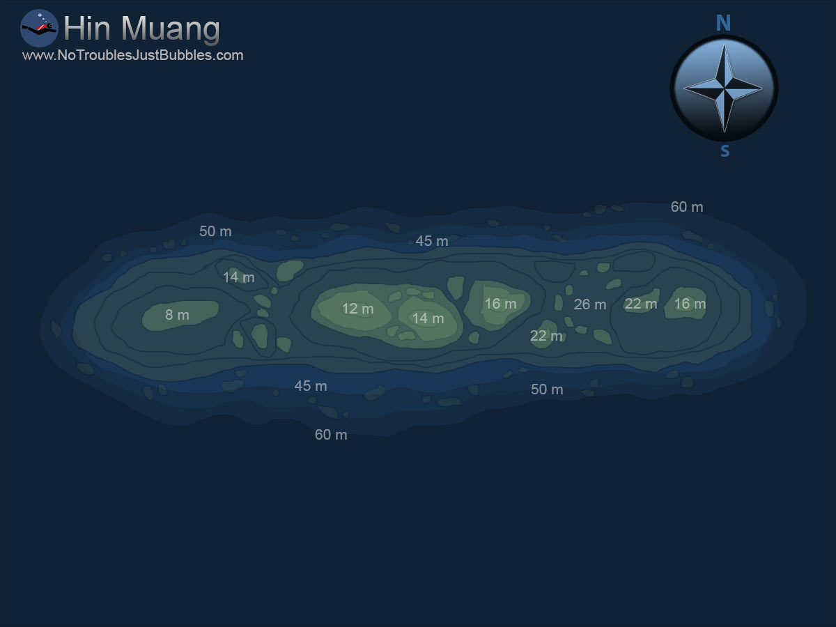Hin Muang dive map