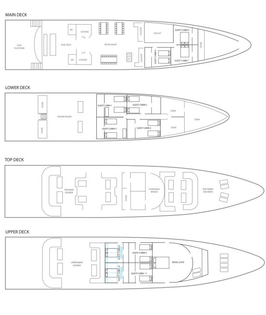 MY Red Sea Explorer deck plan