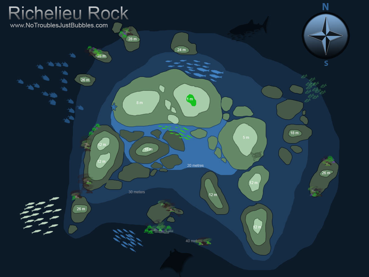 Richelieu Rock Dive map