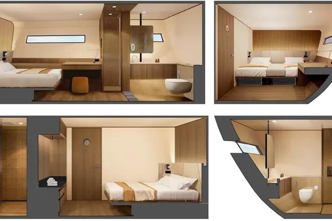Lower Deck Double/Twin Single Beds Cabin