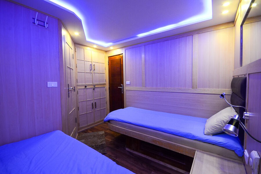 twin lower deck cabin blue seas